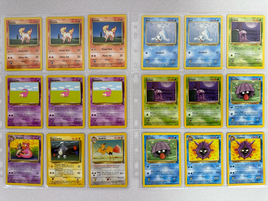 1999 'Unlimited' Third Print Run Pokemon Cards 18 Cards Stored In