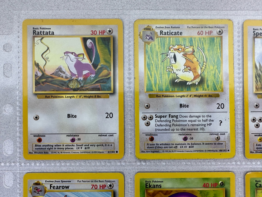 1999 'Unlimited' Third Print Run Pokemon Cards - 18 Cards Stored In Protective Sleeves Ready For Grading [Photo 3]