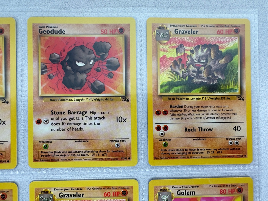 1999 'Unlimited' Third Print Run Pokemon Cards - 18 Cards Stored In Protective Sleeves Ready For Grading [Photo 5]