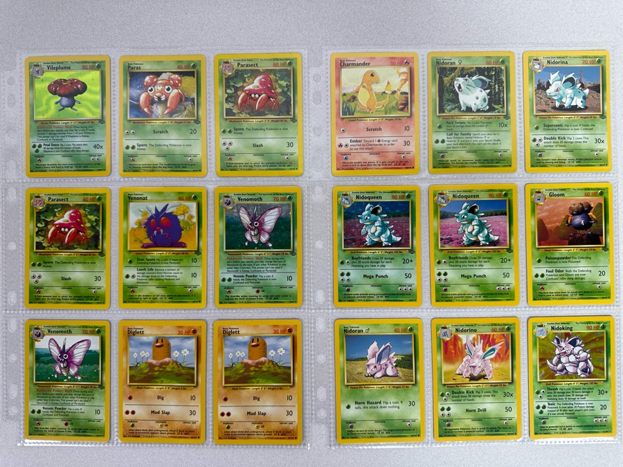 1999 'Unlimited' Third Print Run Pokemon Cards - 18 Cards Stored In Protective Sleeves Ready For Grading - Four Holographic Cards [Photo 2]