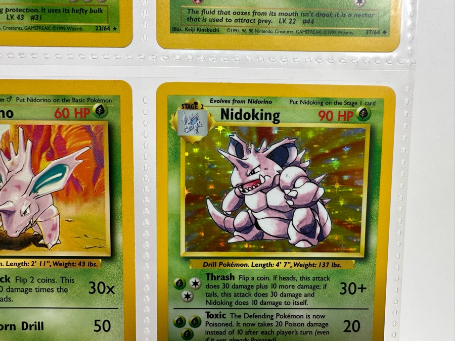 1999 'Unlimited' Third Print Run Pokemon Cards - 18 Cards Stored In Protective Sleeves Ready For Grading - Four Holographic Cards [Photo 20]