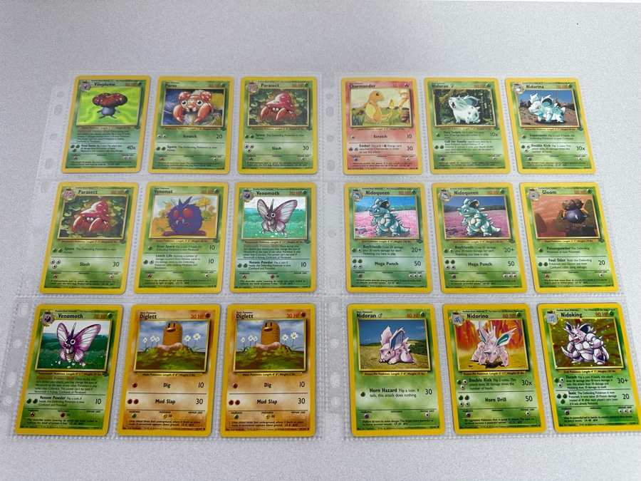 1999 'Unlimited' Third Print Run Pokemon Cards - 18 Cards Stored In Protective Sleeves Ready For Grading - Four Holographic Cards [Photo 3]