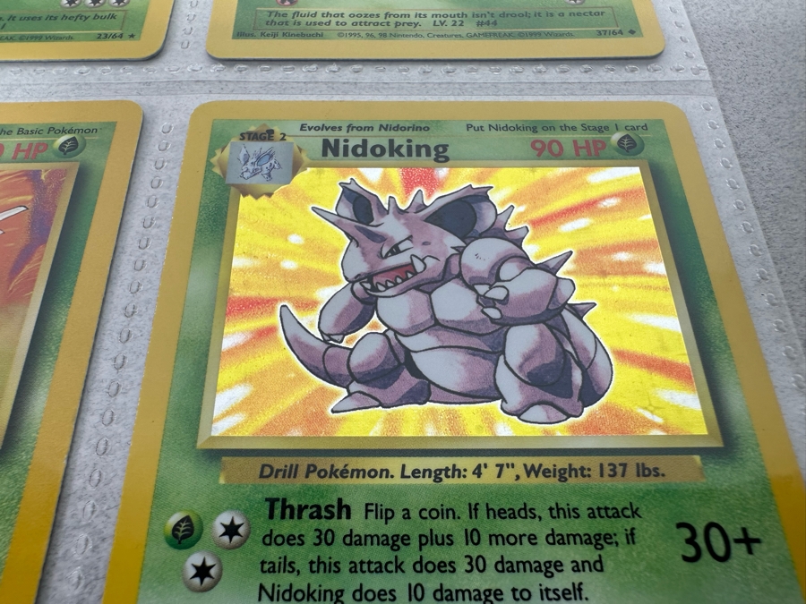 1999 'Unlimited' Third Print Run Pokemon Cards - 18 Cards Stored In Protective Sleeves Ready For Grading - Four Holographic Cards [Photo 16]