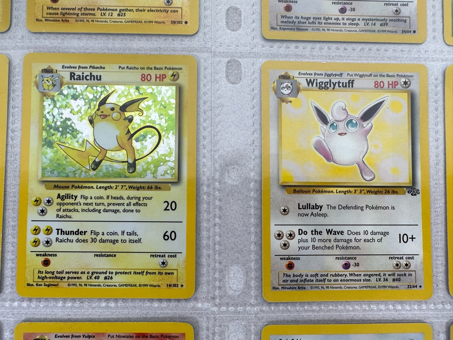 1999 'Unlimited' Third Print Run Pokemon Cards - 18 Cards Stored In Protective Sleeves Ready For Grading - Ten Holographic Cards [Photo 8]