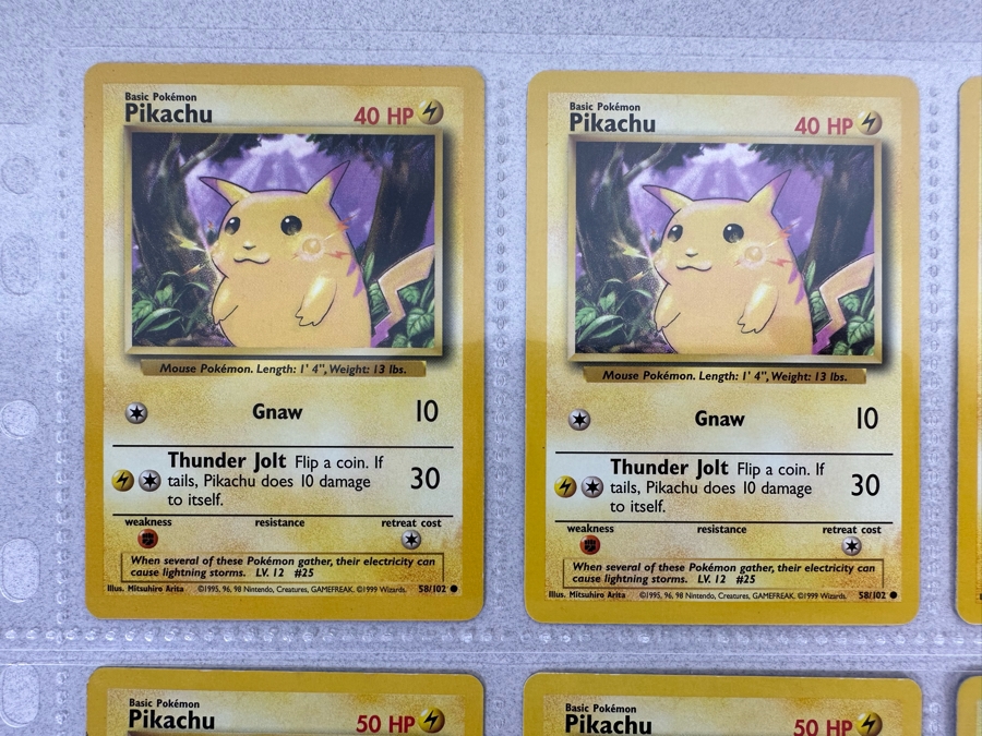 1999 'Unlimited' Third Print Run Pokemon Cards - 18 Cards Stored In Protective Sleeves Ready For Grading - Ten Holographic Cards [Photo 3]