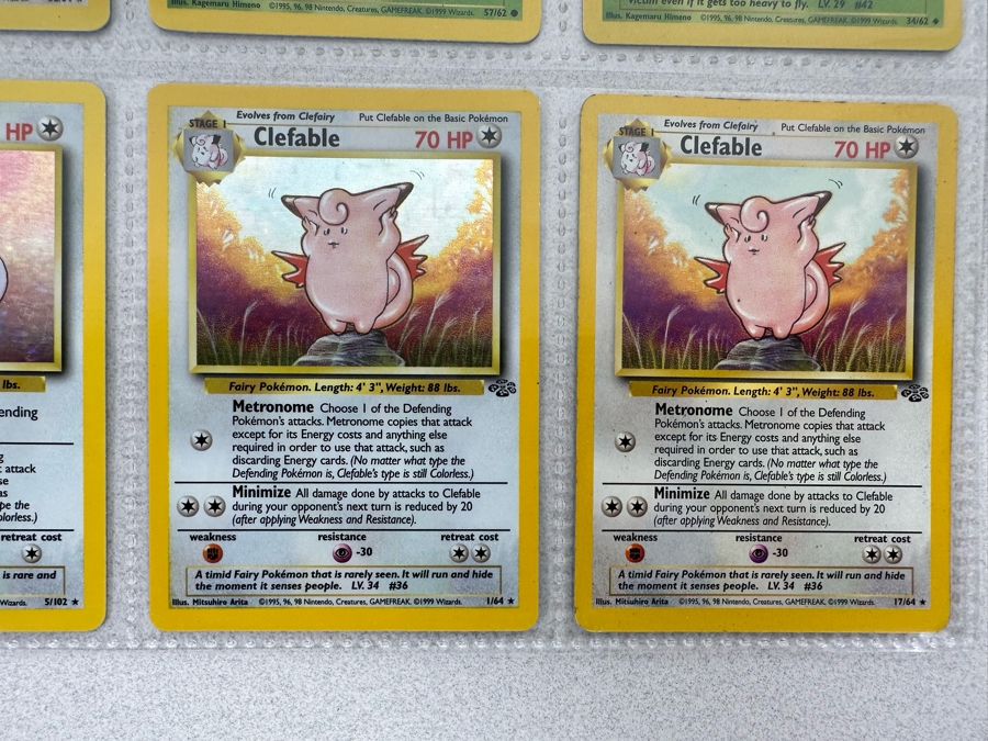 1999 'Unlimited' Third Print Run Pokemon Cards - 18 Cards Stored In Protective Sleeves Ready For Grading - Ten Holographic Cards [Photo 15]