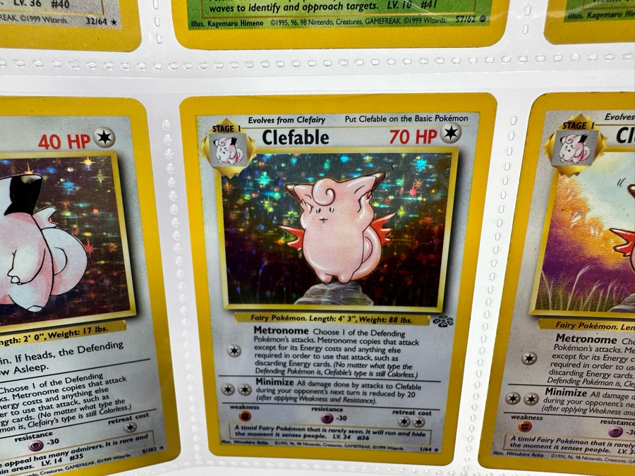 1999 'Unlimited' Third Print Run Pokemon Cards - 18 Cards Stored In Protective Sleeves Ready For Grading - Ten Holographic Cards [Photo 24]
