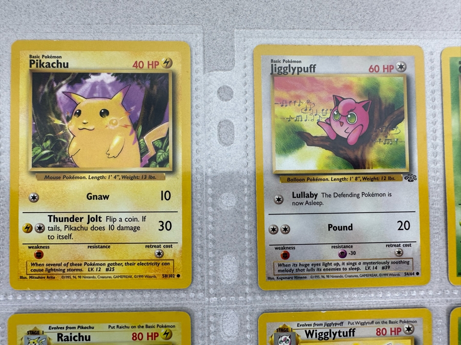 1999 'Unlimited' Third Print Run Pokemon Cards - 18 Cards Stored In Protective Sleeves Ready For Grading - Ten Holographic Cards [Photo 4]