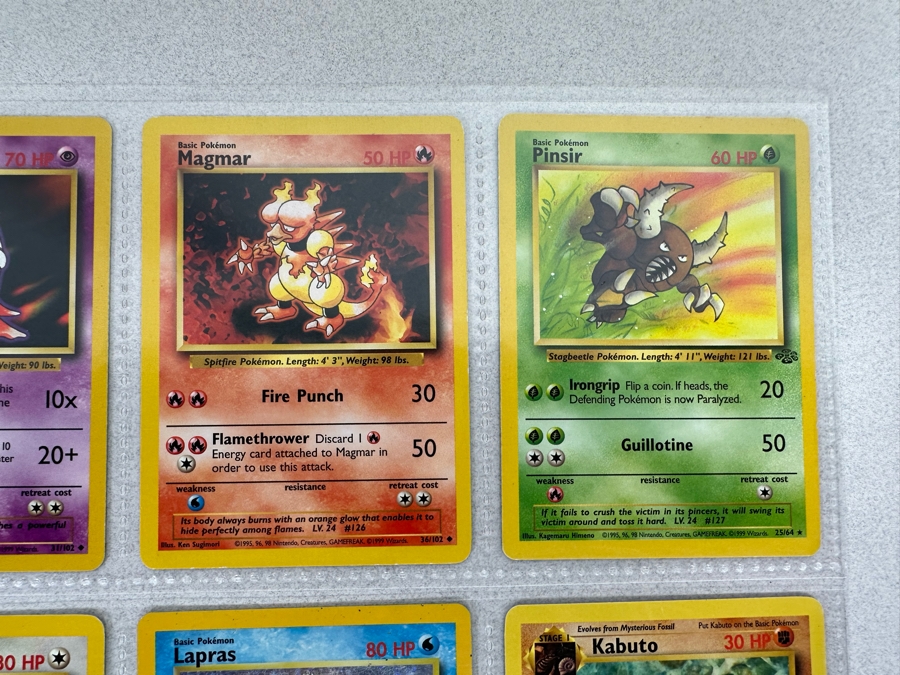 1999 'Unlimited' Third Print Run Pokemon Cards - 18 Cards Stored In Protective Sleeves Ready For Grading - Nine Holographic Cards [Photo 5]