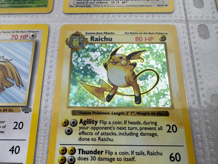 1999 'Unlimited' Third Print Run Pokemon Cards - 18 Cards Stored In Protective Sleeves Ready For Grading - Nine Holographic Cards [Photo 8]