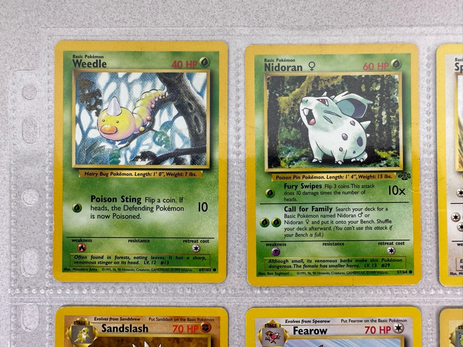 1999 'Unlimited' Third Print Run Pokemon Cards - 18 Cards Stored In Protective Sleeves Ready For Grading - Nine Holographic Cards [Photo 3]