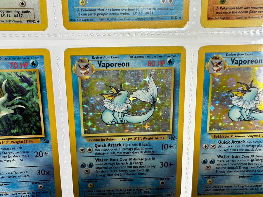 1999 'Unlimited' Third Print Run Pokemon Cards - 18 Cards Stored In Protective Sleeves Ready For Grading - Nine Holographic Cards [Photo 20]