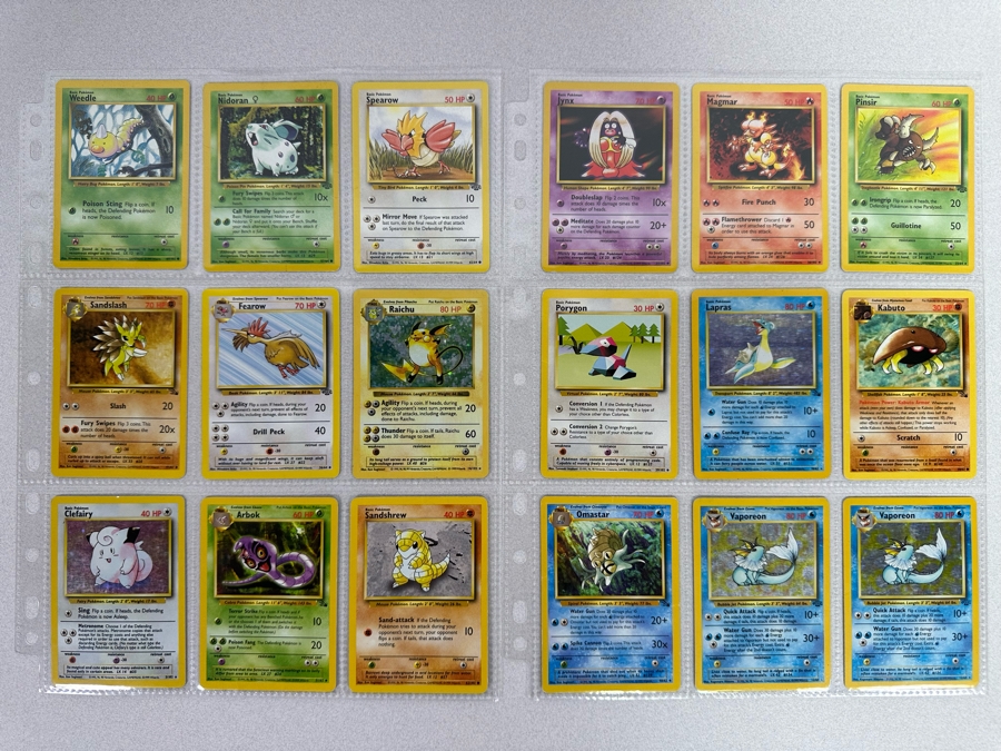 1999 'Unlimited' Third Print Run Pokemon Cards - 18 Cards Stored In Protective Sleeves Ready For Grading - Nine Holographic Cards [Photo 2]