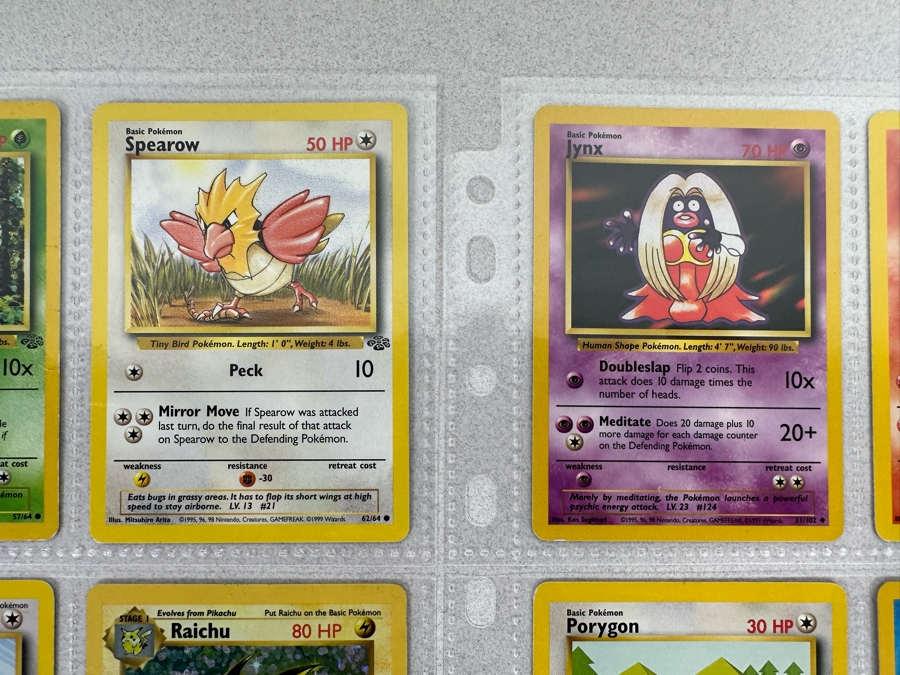 1999 'Unlimited' Third Print Run Pokemon Cards - 18 Cards Stored In Protective Sleeves Ready For Grading - Nine Holographic Cards [Photo 4]