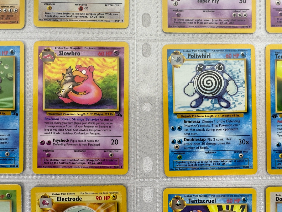 1999 'Unlimited' Third Print Run Pokemon Cards - 18 Cards Stored In Protective Sleeves Ready For Grading - One Holographic Cards [Photo 7]