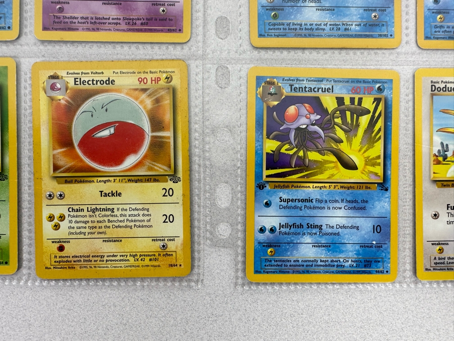 1999 'Unlimited' Third Print Run Pokemon Cards - 18 Cards Stored In Protective Sleeves Ready For Grading - One Holographic Cards [Photo 10]