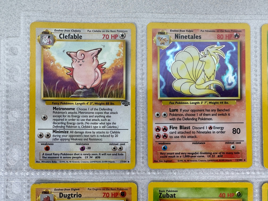 1999 'Unlimited' Third Print Run Pokemon Cards - 18 Cards Stored In Protective Sleeves Ready For Grading - Two Holographic Cards [Photo 3]