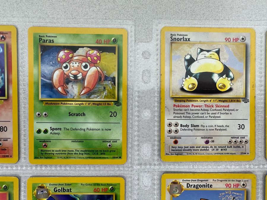 1999 'Unlimited' Third Print Run Pokemon Cards - 18 Cards Stored In Protective Sleeves Ready For Grading - Two Holographic Cards [Photo 5]