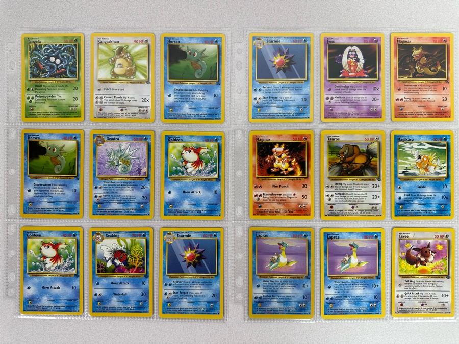 1999 'Unlimited' Third Print Run Pokemon Cards - 18 Cards Stored In Protective Sleeves Ready For Grading [Photo 1]