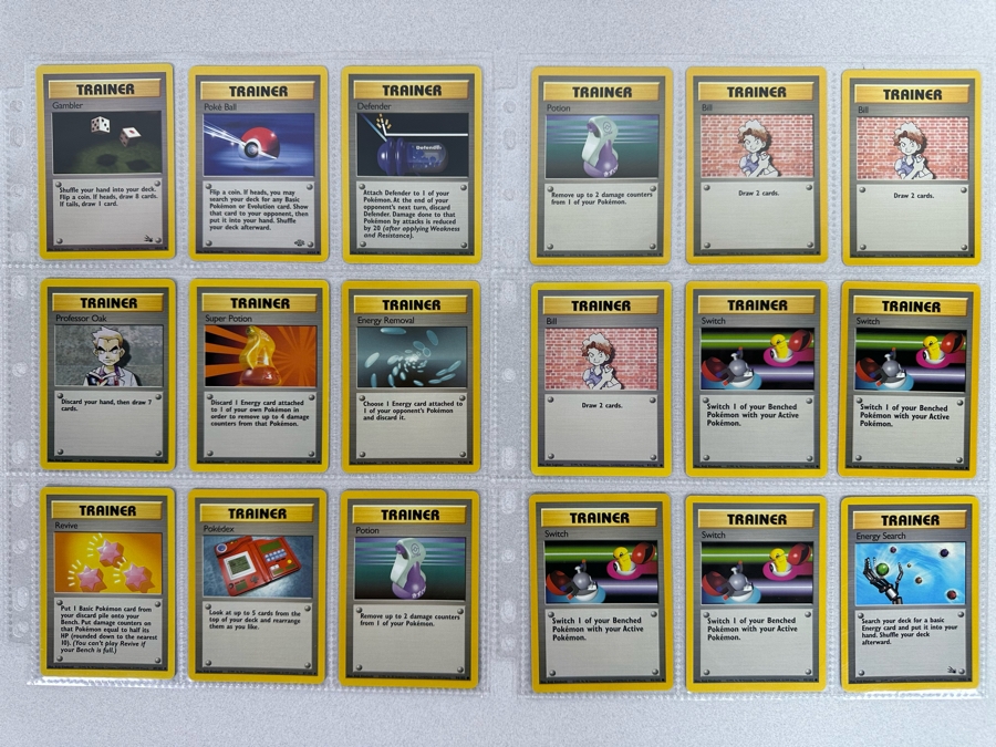 1999 'Unlimited' Third Print Run Pokemon Cards - 18 Cards Stored In Protective Sleeves Ready For Grading [Photo 1]