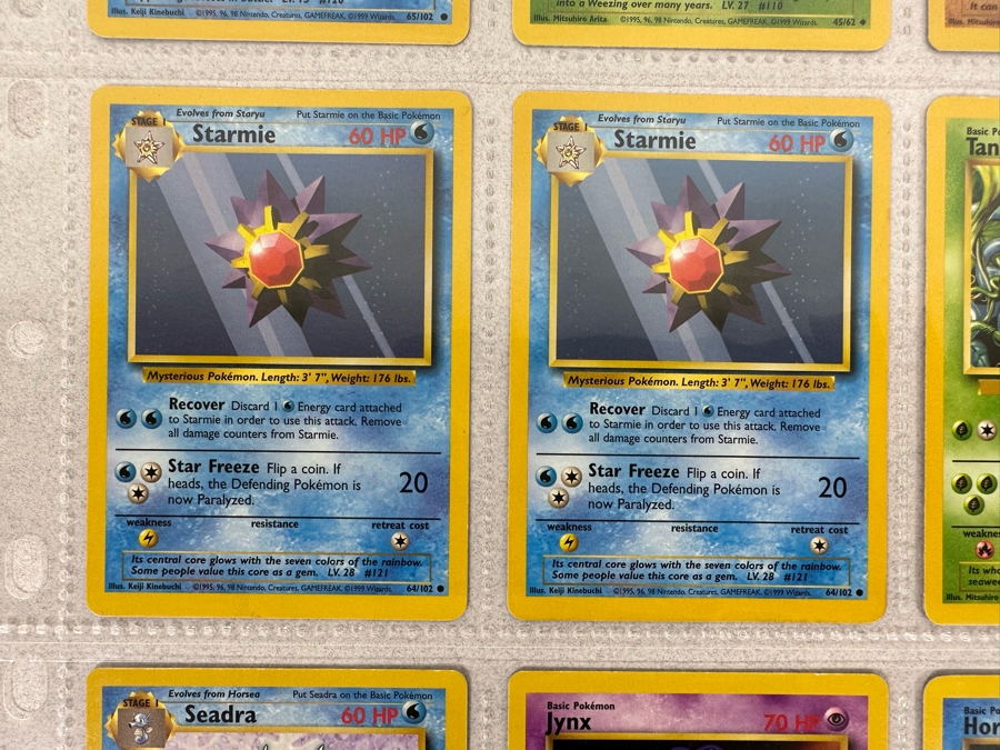 1999 'Unlimited' Third Print Run Pokemon Cards - 18 Cards Stored In Protective Sleeves Ready For Grading - Two Holographic Cards [Photo 5]