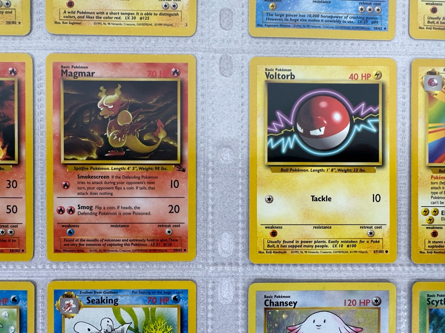 1999 'Unlimited' Third Print Run Pokemon Cards - 18 Cards Stored In Protective Sleeves Ready For Grading - Two Holographic Cards [Photo 7]