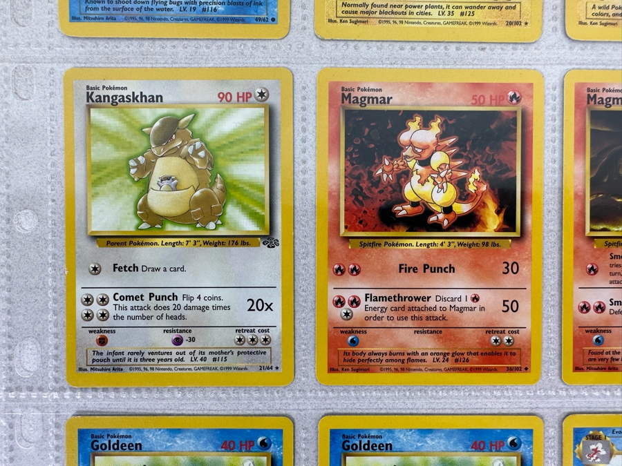 1999 'Unlimited' Third Print Run Pokemon Cards - 18 Cards Stored In Protective Sleeves Ready For Grading - Two Holographic Cards [Photo 6]