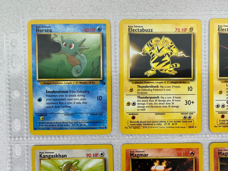 1999 'Unlimited' Third Print Run Pokemon Cards - 18 Cards Stored In Protective Sleeves Ready For Grading - Two Holographic Cards [Photo 3]