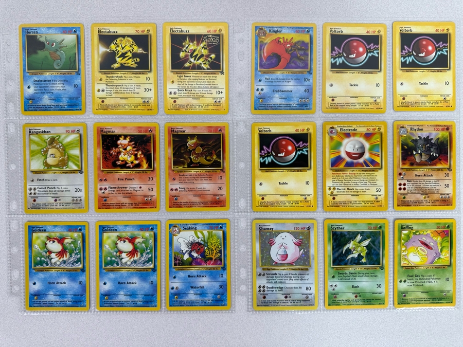 1999 'Unlimited' Third Print Run Pokemon Cards - 18 Cards Stored In Protective Sleeves Ready For Grading - Two Holographic Cards [Photo 2]
