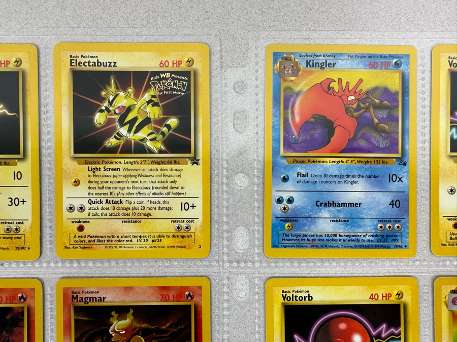 1999 'Unlimited' Third Print Run Pokemon Cards - 18 Cards Stored In Protective Sleeves Ready For Grading - Two Holographic Cards [Photo 4]