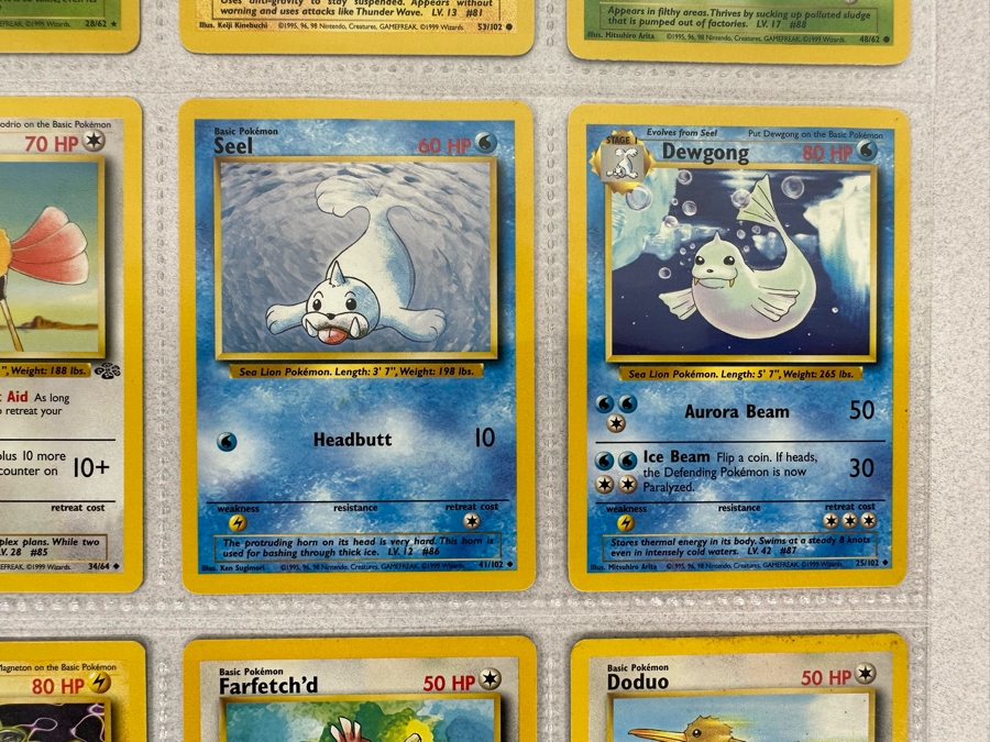 1999 'Unlimited' Third Print Run Pokemon Cards - 18 Cards Stored In Protective Sleeves Ready For Grading [Photo 7]
