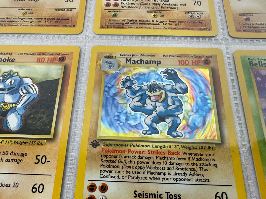 1999 'Unlimited' Third Print Run Pokemon Cards - 18 Cards Stored In Protective Sleeves Ready For Grading - One Holographic Cards [Photo 7]