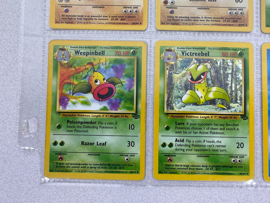 1999 'Unlimited' Third Print Run Pokemon Cards - 18 Cards Stored In Protective Sleeves Ready For Grading - One Holographic Cards [Photo 10]