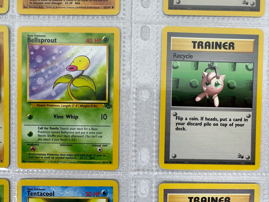 1999 'Unlimited' Third Print Run Pokemon Cards - 18 Cards Stored In Protective Sleeves Ready For Grading - One Holographic Cards [Photo 8]