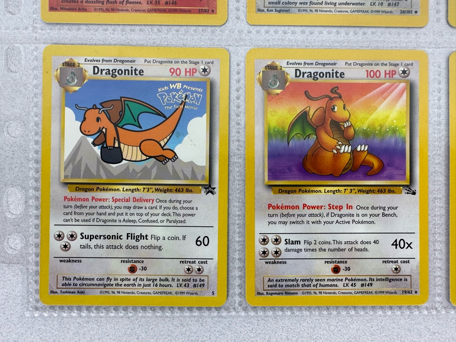 1999 'Unlimited' Third Print Run Pokemon Cards - 18 Cards Stored In Protective Sleeves Ready For Grading - Two Holographic Cards [Photo 10]