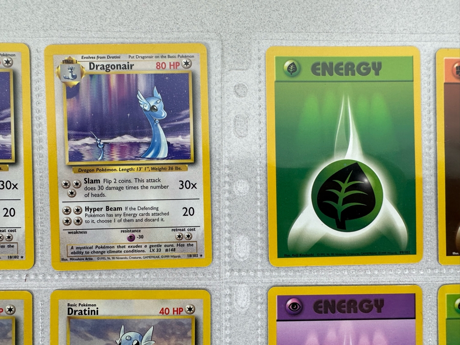 1999 'Unlimited' Third Print Run Pokemon Cards - 18 Cards Stored In Protective Sleeves Ready For Grading - Two Holographic Cards [Photo 5]