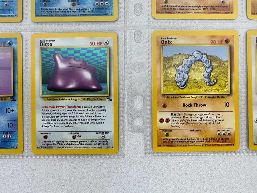 1999 'Unlimited' Third Print Run Pokemon Cards - 18 Cards Stored In Protective Sleeves Ready For Grading - Two Holographic Cards [Photo 11]