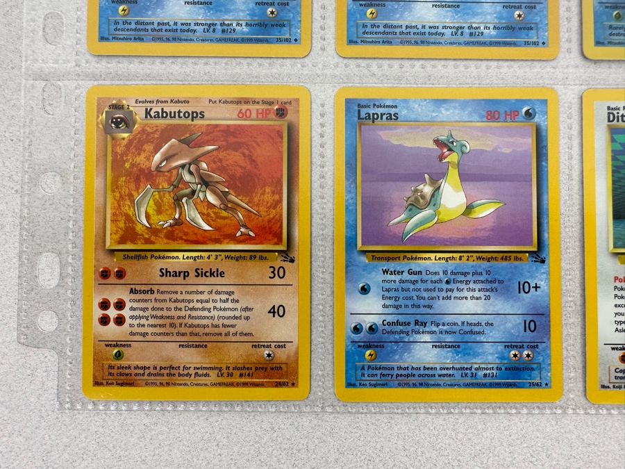 1999 'Unlimited' Third Print Run Pokemon Cards - 18 Cards Stored In Protective Sleeves Ready For Grading - Two Holographic Cards [Photo 10]