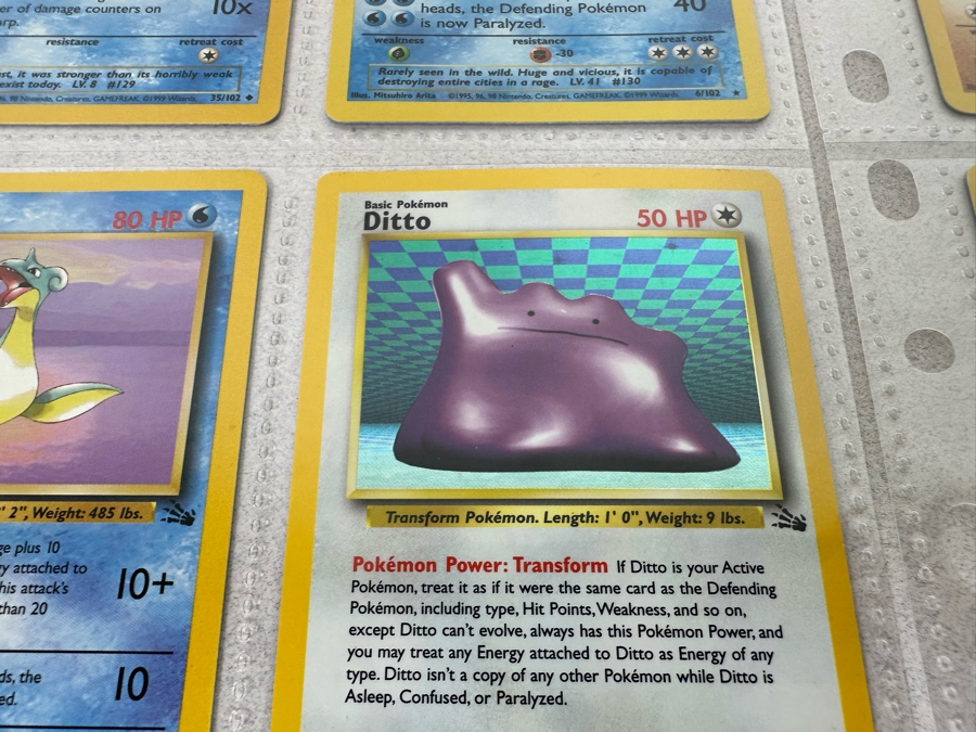 1999 'Unlimited' Third Print Run Pokemon Cards - 18 Cards Stored In Protective Sleeves Ready For Grading - Two Holographic Cards [Photo 12]