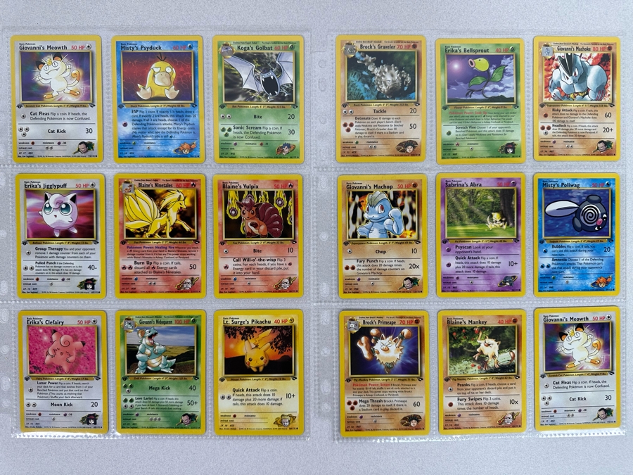 1999-2000 1st Edition Pokemon Cards - 18 Cards Stored In Protective Sleeves Ready For Grading [Photo 2]