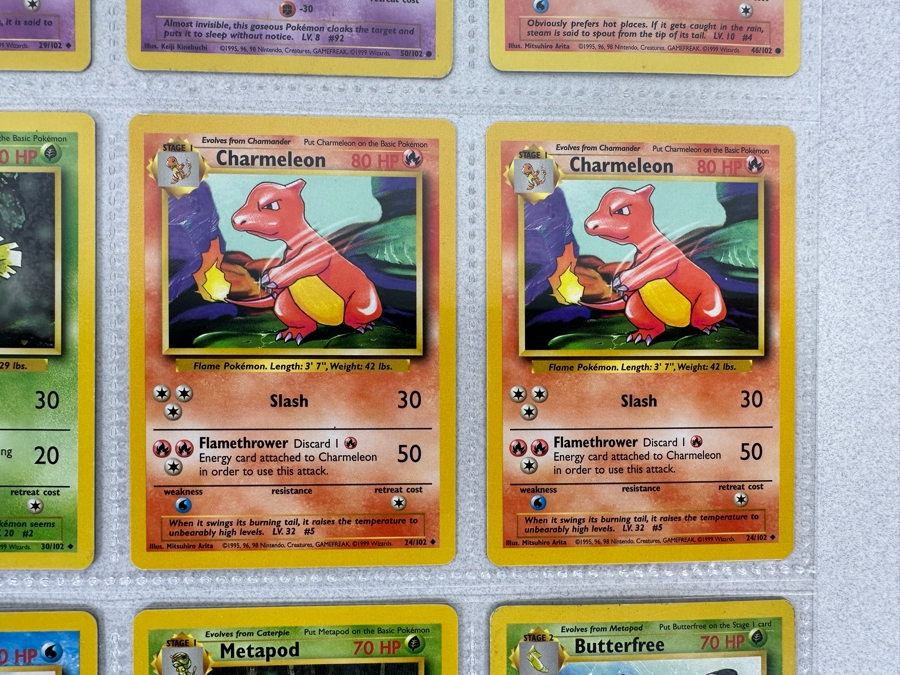 1999 'Unlimited' Third Print Run Pokemon Cards - 18 Cards Stored In Protective Sleeves Ready For Grading - Two Holographic Cards [Photo 10]