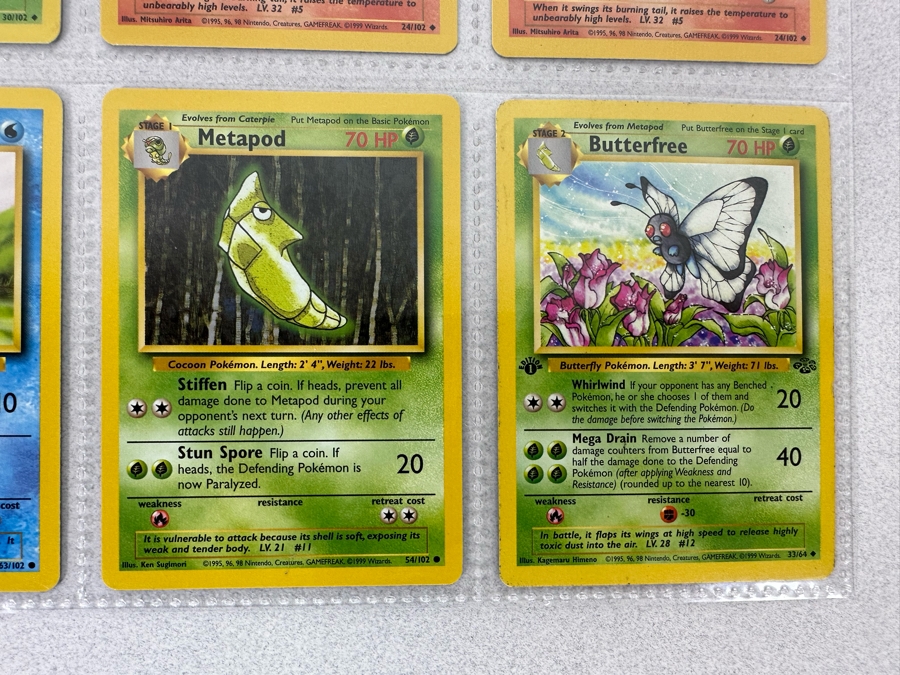 1999 'Unlimited' Third Print Run Pokemon Cards - 18 Cards Stored In Protective Sleeves Ready For Grading - Two Holographic Cards [Photo 13]