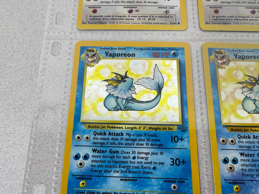 1999 'Unlimited' Third Print Run Pokemon Cards - 18 Cards Stored In Protective Sleeves Ready For Grading - Two Holographic Cards [Photo 8]