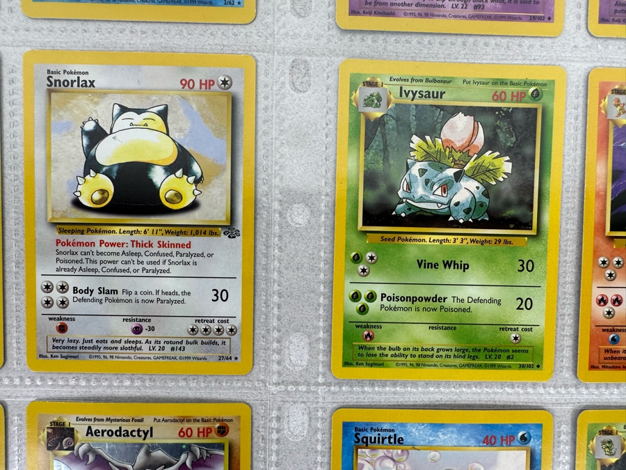 1999 'Unlimited' Third Print Run Pokemon Cards - 18 Cards Stored In Protective Sleeves Ready For Grading - Two Holographic Cards [Photo 9]