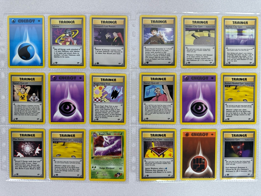 1999-2000 1st Edition Pokemon Cards - 18 Cards Stored In Protective Sleeves Ready For Grading [Photo 1]