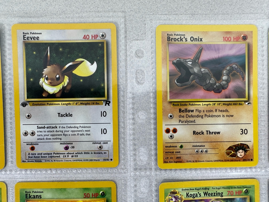 1999-2000 Some 1st Edition Pokemon Cards - 18 Cards Stored In Protective Sleeves Ready For Grading - Three Holographic Cards [Photo 5]