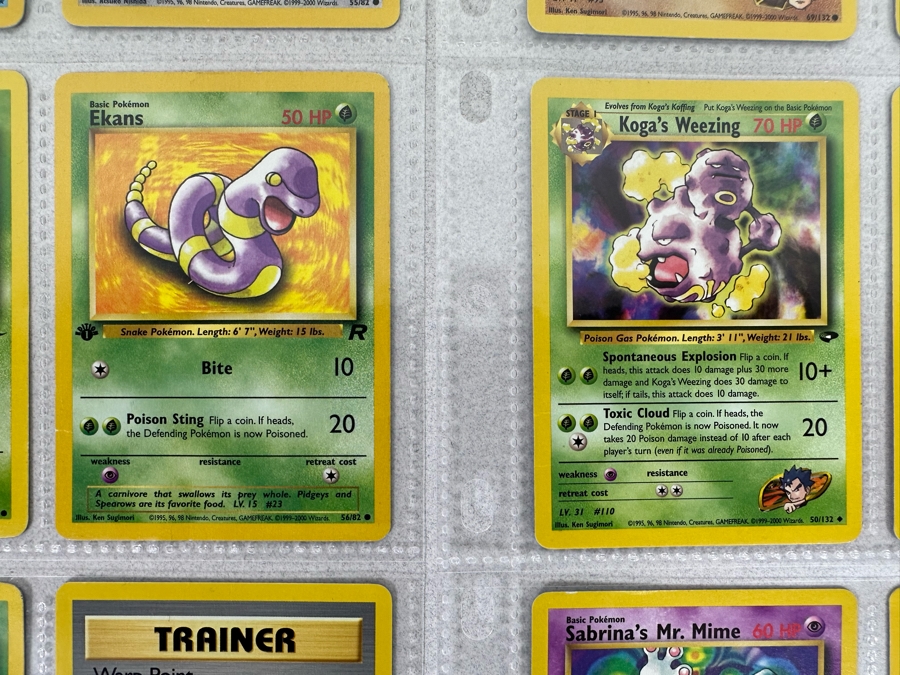 1999-2000 Some 1st Edition Pokemon Cards - 18 Cards Stored In Protective Sleeves Ready For Grading - Three Holographic Cards [Photo 8]