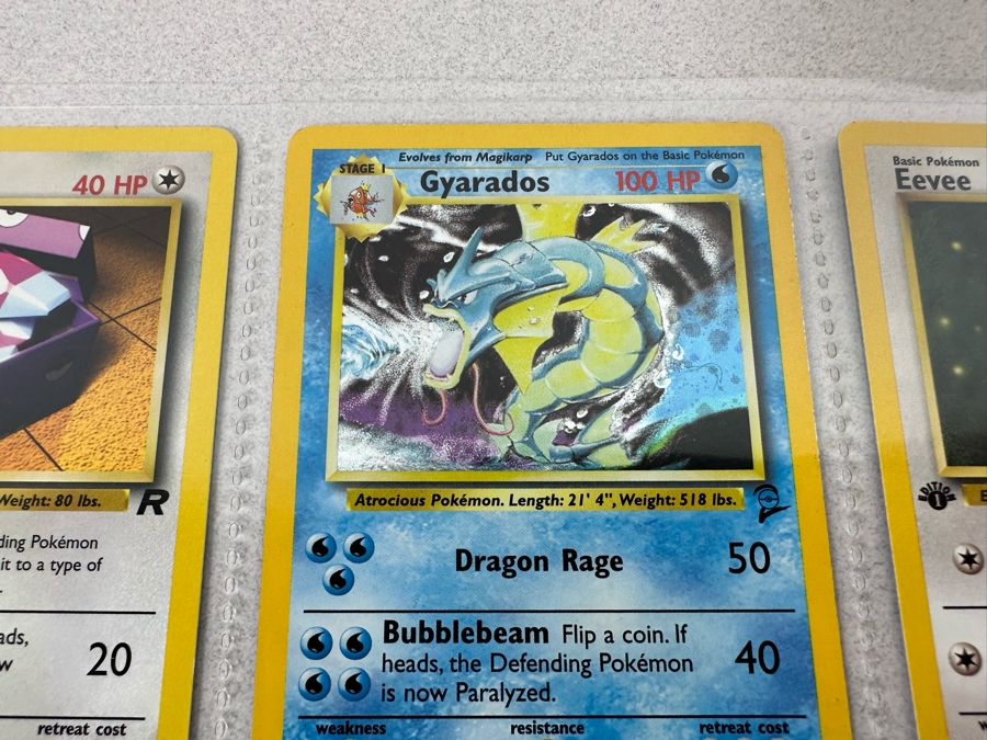 1999-2000 Some 1st Edition Pokemon Cards - 18 Cards Stored In Protective Sleeves Ready For Grading - Three Holographic Cards [Photo 4]