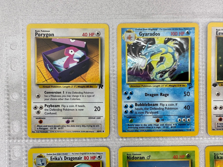 1999-2000 Some 1st Edition Pokemon Cards - 18 Cards Stored In Protective Sleeves Ready For Grading - Three Holographic Cards [Photo 3]