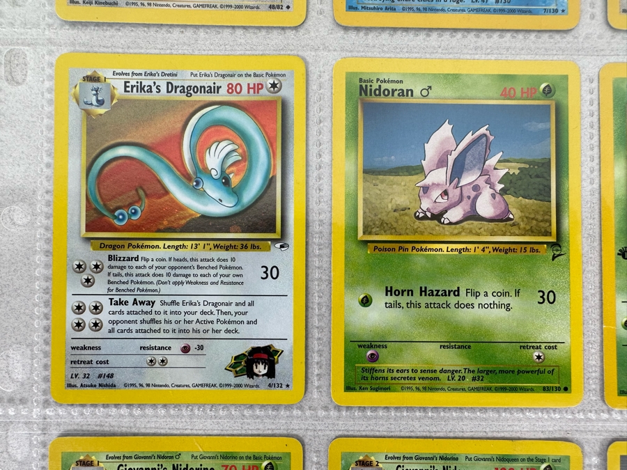 1999-2000 Some 1st Edition Pokemon Cards - 18 Cards Stored In Protective Sleeves Ready For Grading - Three Holographic Cards [Photo 7]